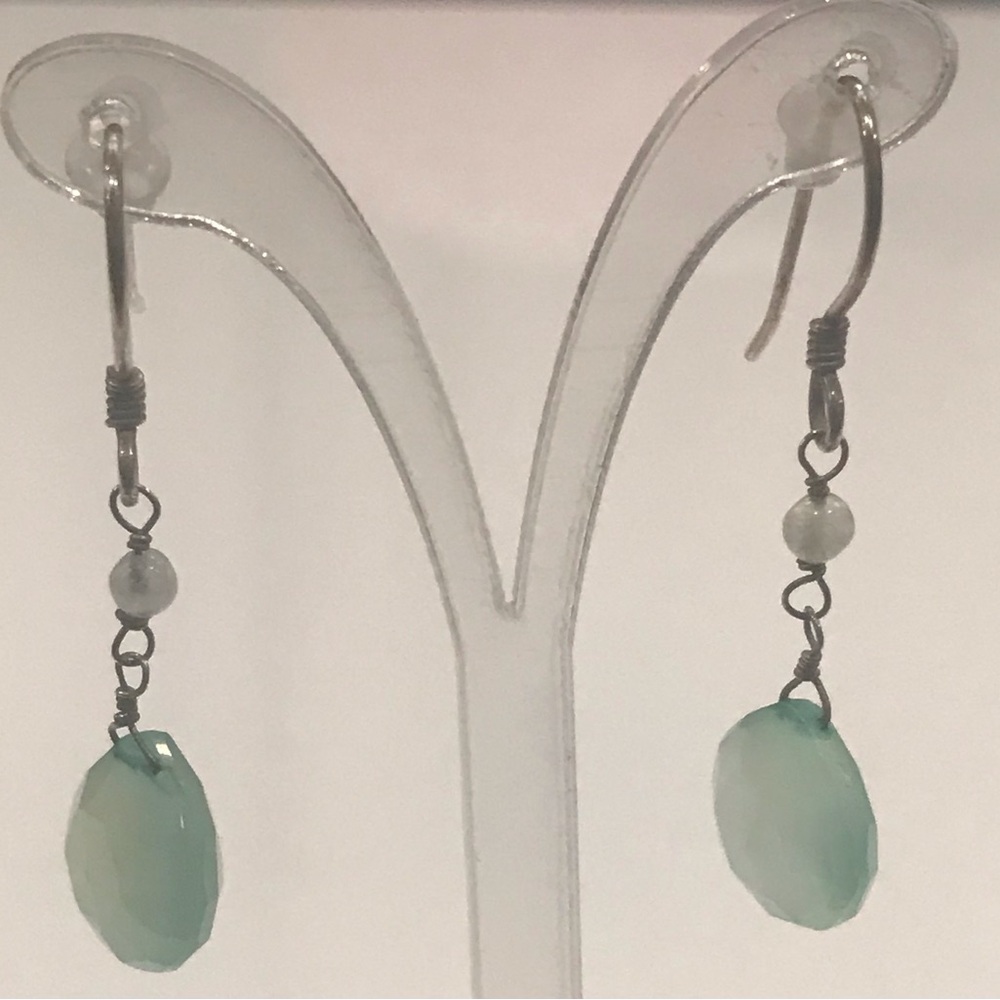 Multifaceted Beaded Dangling Earrings
